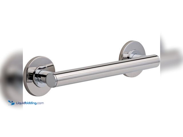 Lot 49-5414649 - Contemporary 12 in. x 1-1/4 in. Concealed Screw ADA Compliant Bathroom Shower Grab Bar in Polished C...