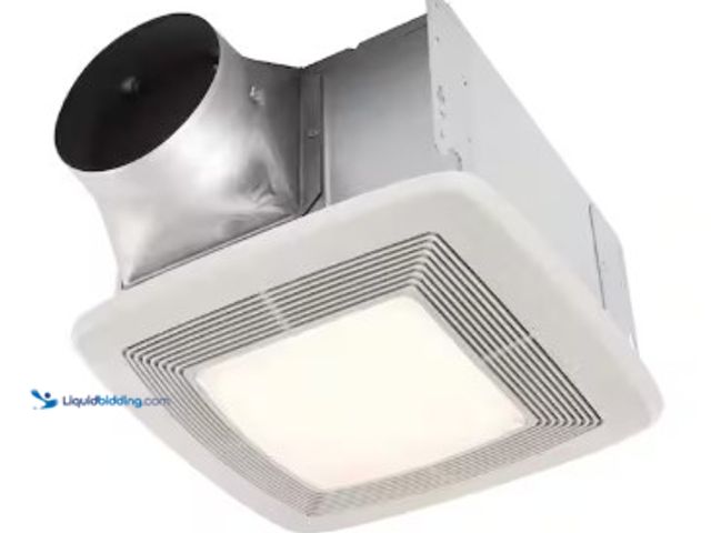 Lot 49-2025035 - Broan-NuTone QT Series Quiet 130 CFM Ceiling Bathroom Exhaust Fan with Light and Night Light, 1.5 So...