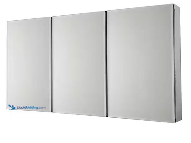 Lot 49-2020992 - Pegasus 48 in. W x 26 in. H Rectangular Medicine Cabinet with Mirror, Model # SP4588. MSRP: $335.58....