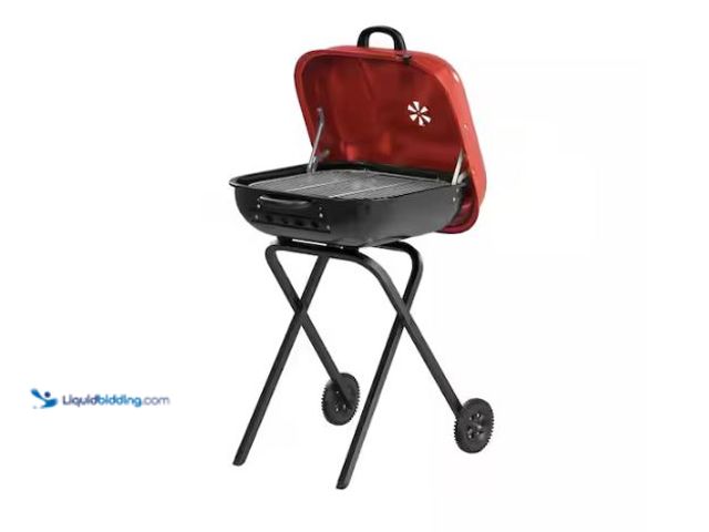 Lot 49-1624755 - Americana Walk-A-Bout Portable Red Charcoal Grill Model # 4200.0A236, Unused, Has Attachments, Scuff...