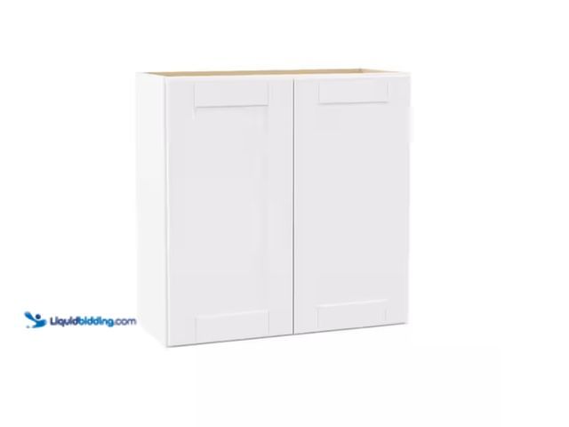 Lot 49-11041 - 1 New Hampton Bay Wall Kitchen Cabinet Shaker Hampton Bay Shaker 30 in. W x 12 in. D x 30 in. H Asse...