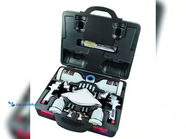 Lot 49-1556639 - Husky HVLP and Standard Gravity Feed Spray Gun Kit Model # HDK00600SG, Used, Possibly Missing Attach...