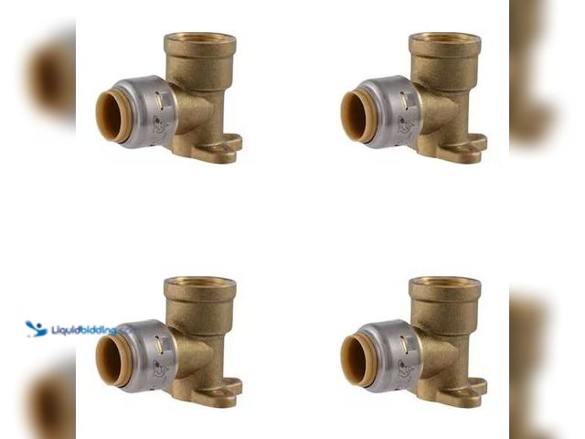 Lot 49-5490187 - SharkBite
Max 1/2 in. Push-to-Connect x FIP Brass 90-Degree Drop Ear Elbow Fitting Pro Pack (4-Pack...