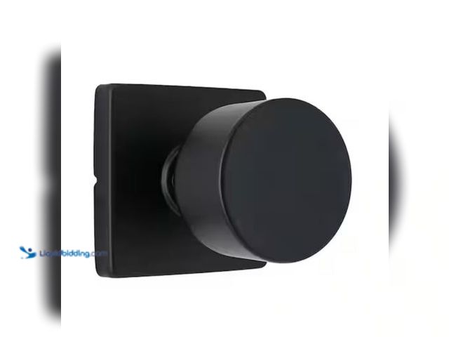 Lot 49-2005857 - Lot of (2) Home Decorators Collection Ridgeway Matte Black Passage Hall/Closet Door Knob with Square...