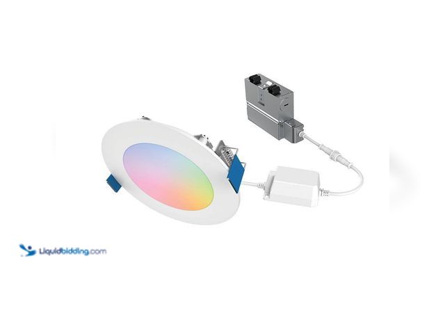 Lot 49-5413594 - HALO
HLB 4 in. Color and Tunable White Slim Canless Smart Wi-Fi LED Recessed Downlight with WiZ Pro...