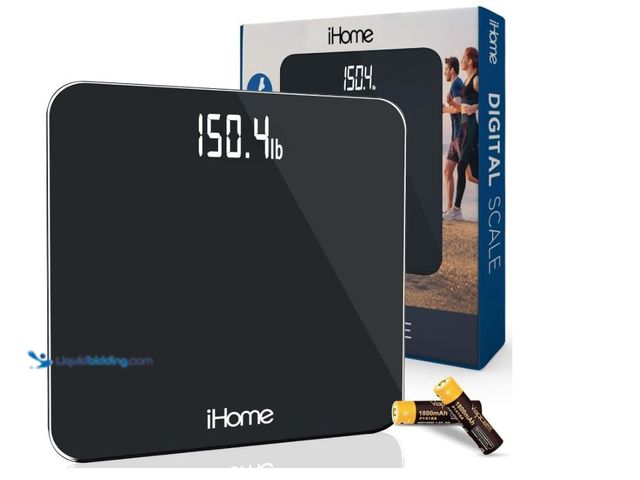 Lot 49-5551776 - iHome Digital Scale, Bathroom Scale, Batteries Included, Scale Body Weight, Weight Scale, Bathroom S...