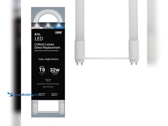 Lot 49-5558991 - QTY 4 - Feit Electric 15-Watt 6 in. T8 G13 Type AB Plug and Play and Ballast Bypass Linear U-Bend LE...