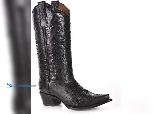 Lot 49-3531860 - Womens Size 11 - Corral Boots Womens Embroidered Snip Toe Casual Boots Mid Calf Mid Heel 2-3" - Blac...