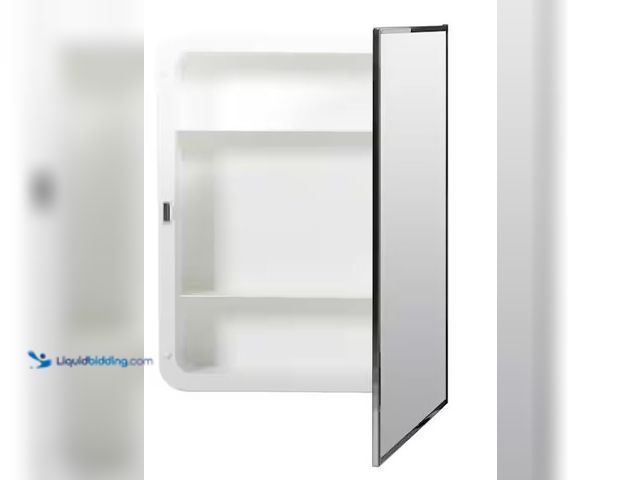 Lot 49-5486315 - Zenith
16.1 in. W. x 20.1 in. H Rectangular Plastic Medicine Cabinet with Stainless Steel Frame and...