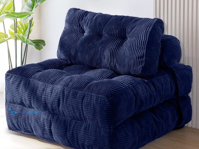 Lot 49-3470791 - BYBYME Folding Sofa Bed, Convertible Floor Couch for Adult with Pillow with High Density Foam Fillin...