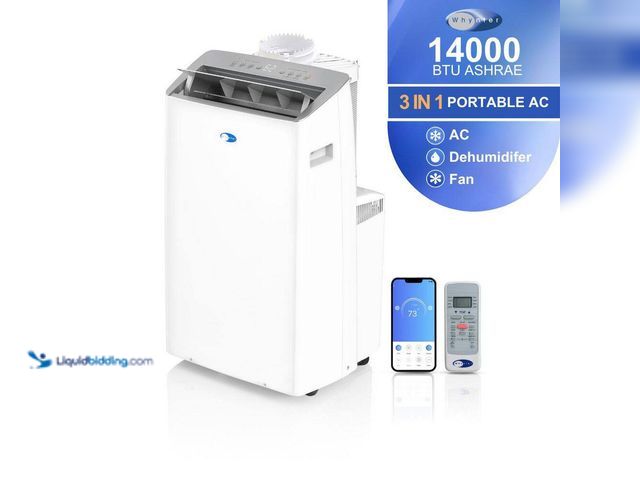 Lot 49-5552053 - Whynter
Nex 12,000 (DOE) BTU Inverter Portable Air Conditioner Cools 600 sq. ft. with Dehumidifier ...