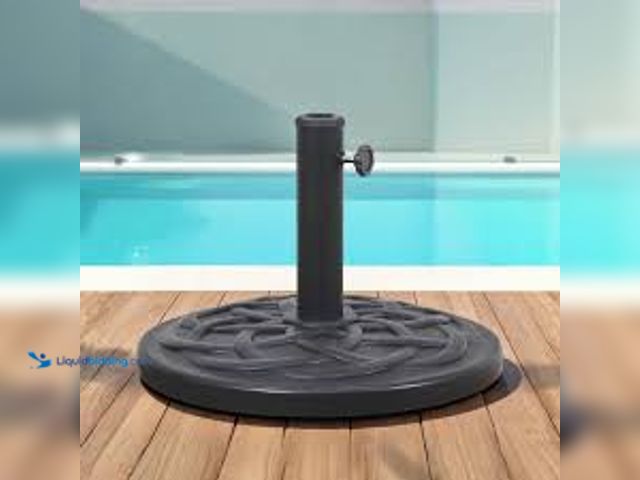 Lot 49-5415584 - Maypex 27 lbs. Heavy-Duty Patio Umbrella Base in Black. Model # 2300870-H. New/factory sealed.