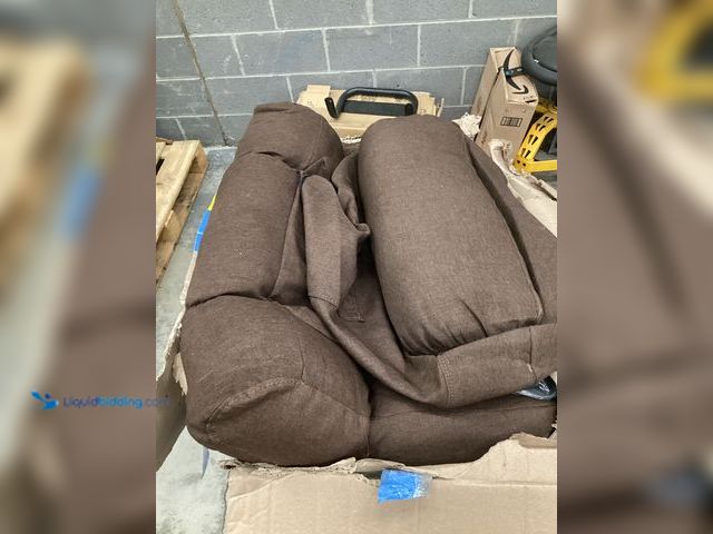 Lot 49-5542433 - Brown Cushion Recliner Seat Assembly with Wires, Used with hardware