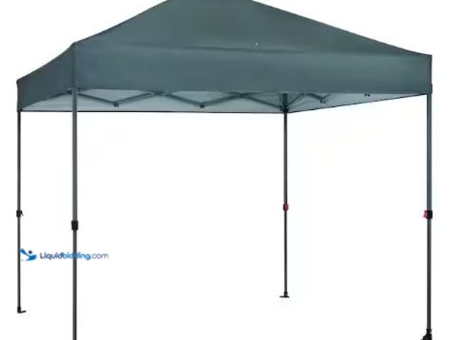 Lot 49-1625570 - Everbilt 8' x 8' Grey Straight Leg Instant Canopy Pop Up Tent Sto-N-Go, Model # CL64B SNG, Unused.  ...