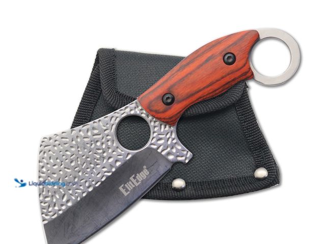 Lot 49-5393307 - Urban Combat Cleaver Knife 7.25" with Full Tang Wharncliffe Blade and Brown Wood Handle - NEW - This...