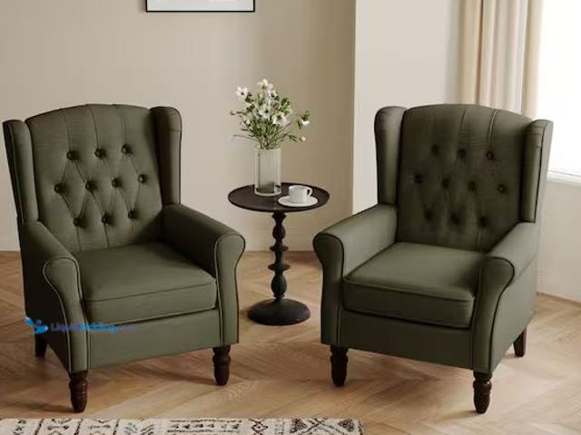 Lot 49-5486646 - Uixe
Green Linen Button Tufted Design Accent Arm Chair (Set of 2) Internet # 334427167
Model # FOP...