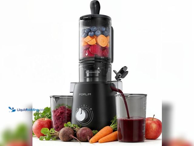 Lot 49-5549694 - FORLIM Cold Press Juicer, 4.3" Large Chute, Juice, Nut Milk & Frozen Treats | Self-Feeding for Busy ...