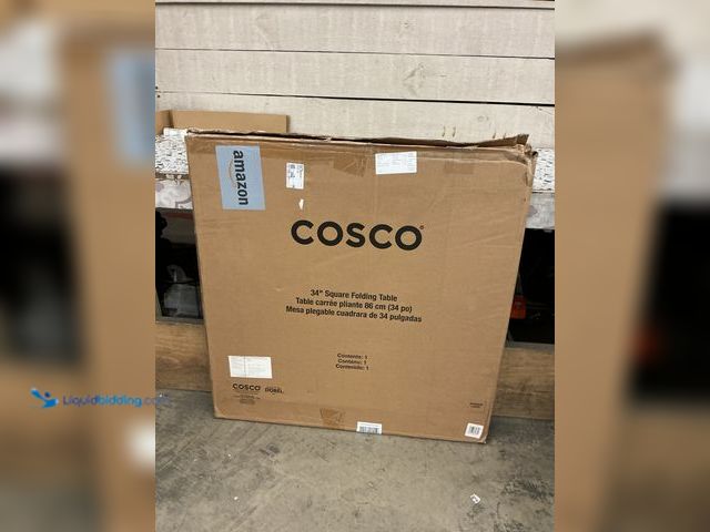Lot 49-5459493 - COSCO 34'' Square Folding Table. Black . Sealed