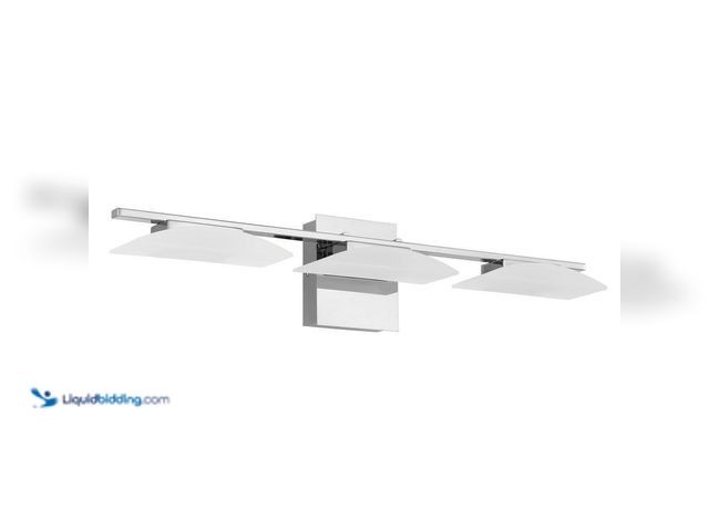 Lot 49-5413471 - Eglo
Metrass 3 27.56 in. W x 5.71 in. H 3-Light Chrome Integrated LED Bathroom Vanity Light with Fr...