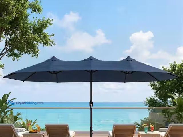 Lot 49-3616615 - Tioline Luxury 15-Ft Triple-Top Patio Umbrella - Unused (Model WA-A102-0915-BE)