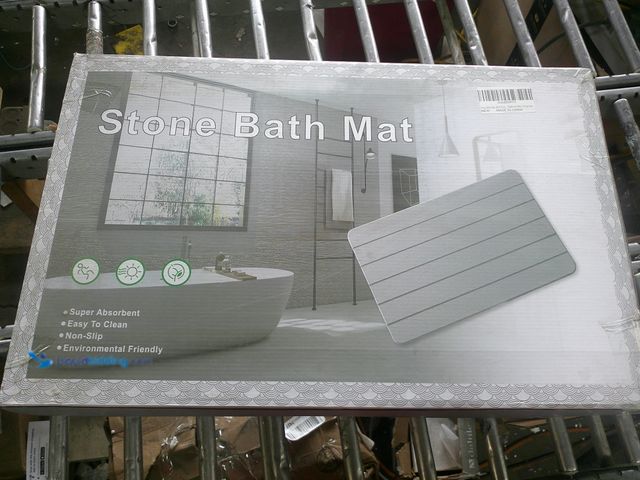 Lot 49-3466104 - Light Grey Stone Bath  Shower Mat, New  Ref#JP0606