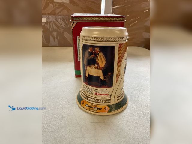 Lot 49-5451502 - Other 1998 ANHAUSER-BUSCH HISTORIC BUDWEISER “WHEN GENTLEMEN AGREE” BEER STEIN IN ORIGINAL TIN