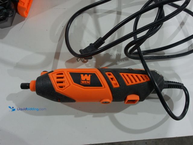 Lot 49-2006023 - WEN 1.3 Amp Variable Speed Steady-Grip Rotary Tool with 190-Piece Accessory Kit, Flex Shaft and Carr...
