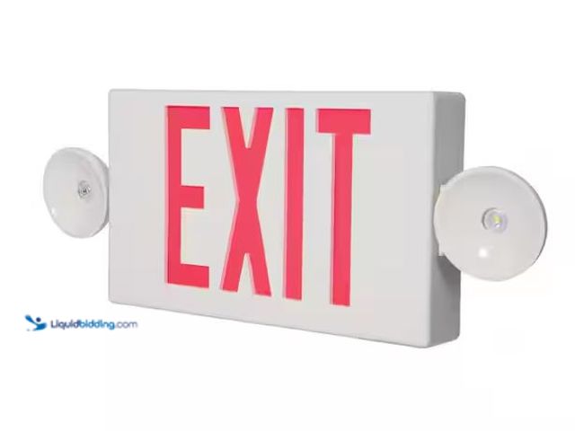 Lot 49-5573370 - Sure-Lites
LPXC Series 2.5-Watt White Integrated LED 2-Head Emergency Light Exit Sign Combo, Unused