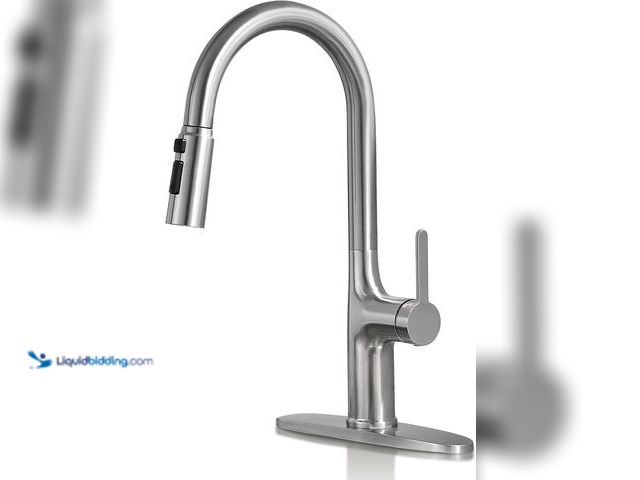 Lot 49-1628136 - Fropo Brushed Nickel Kitchen Faucet with Pull Down Sprayer, Unused, SKU: B0D41QVNWX   Ref#CRS0707