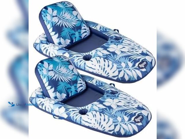 Lot 49-1622402 - Luxury Aqua Pool Lounger Lake Float - 2 Pack - 2 in 1 Design (Pool Lounge + Tanner) Size XL Contoure...