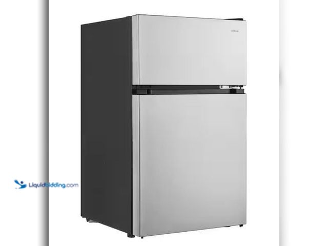 Lot 49-2005700 - Vissani 3.1 cu. ft. 2-Door Mini Refrigerator in Stainless Steel with Freezer, ENERGY STAR, Model # H...