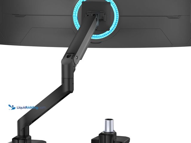 Lot 49-5437806 - WALI Ultrawide Monitor Arm for 17 to 49 Inch Heavy Duty Curved Screens, Holds 44 Lbs, Adjustable Gas...