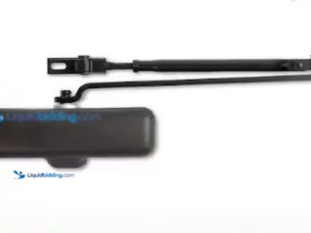 Lot 49-5581983 - Universal Hardware Heavy-Duty Matte Black Residential Door Closer, Model # UH4008 UNUSED. HARDWARE I...