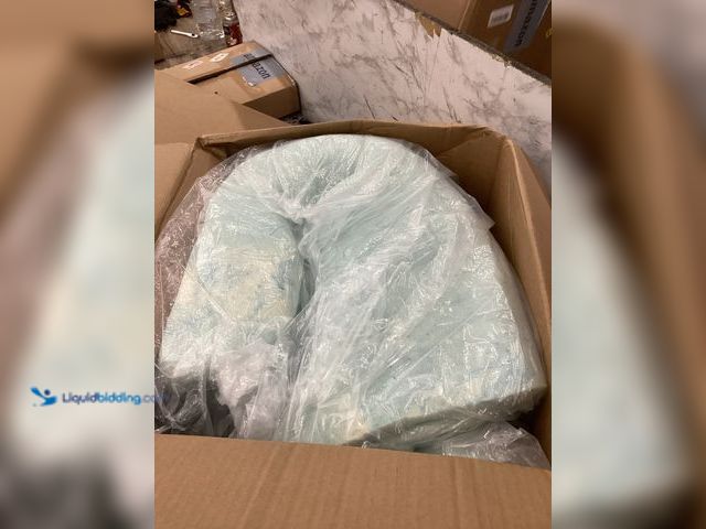 Lot 49-3531464 - Blue Memory Foam Mattress Cover Item is used and dirty.