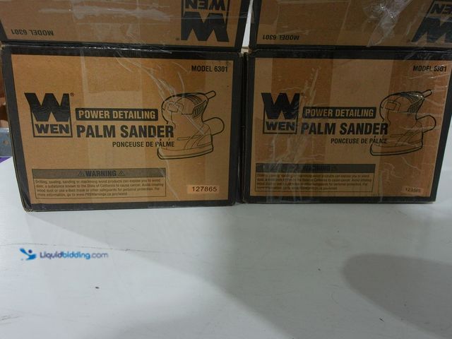 Lot 49-2006019 - Lot of (2) WEN Electric Detailing Palm Sander, Model # 6301, Slightly used, Has attachments, Scuffs ...