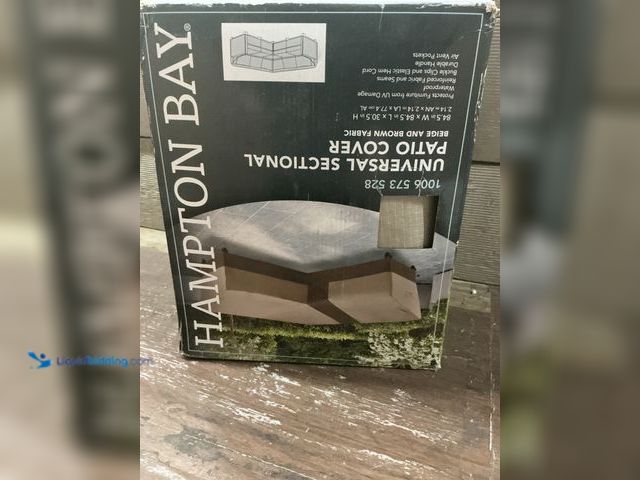 Lot 49-5484556 - Hampton Bay Universal Sectional Patio Cover Beige/Brown 1006 573 528. Item is Unused