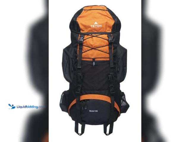 Lot 49-3528412 - TETON 55L Burnt Orange Backpack Comfortable Durable Gear for Adventures Unused