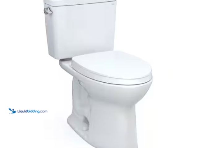 Lot 49-1624618 - TOTO Drake 12 in. Rough In Two-Piece 1.6 GPF Single Flush Elongated Toilet in Cotton White, Soft Clo...