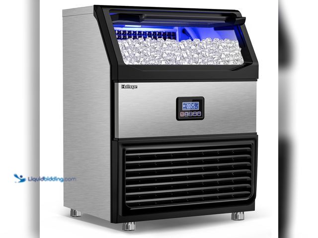 Lot 49-5484911 - Commercial Ice Maker Machine 450LBS/24H with 77LBS Large Ice Storage Bin, 144Pcs Clear Ice Cubes in ...