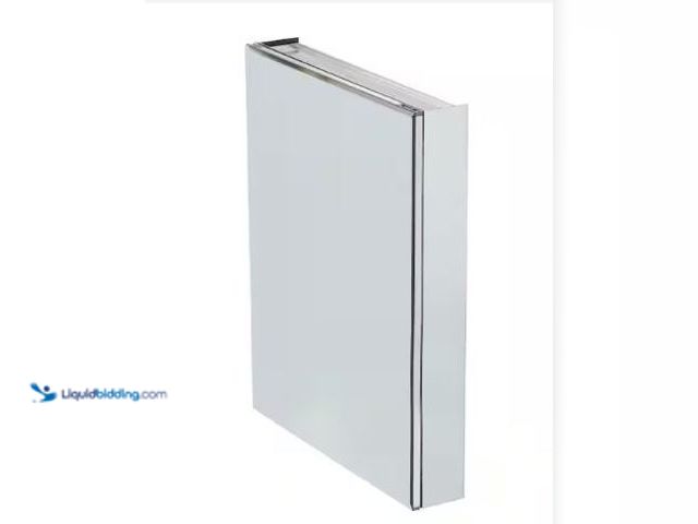 Lot 49-1625388 - 24 in. W x 30 in. H Rectangular Medicine Cabinet with Mirror, Model # SP4582, Unused, Has attachment...