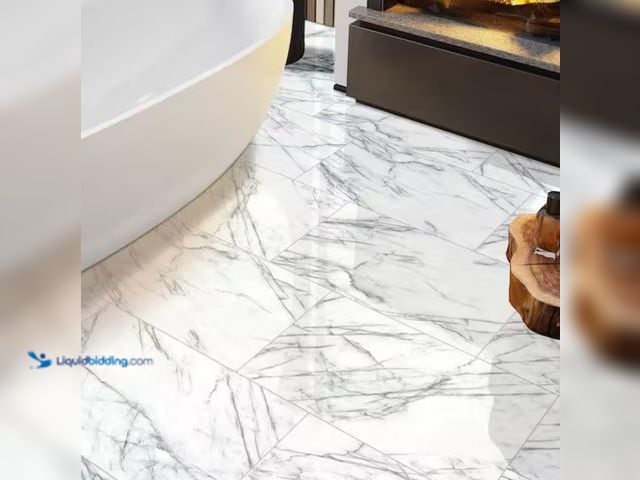 Lot 49-1591856 - Approx. (432) sq. ft. of MSI Raphael Gray 24 in. x 48 in. Polished Porcelain Marble Look Floor and W...