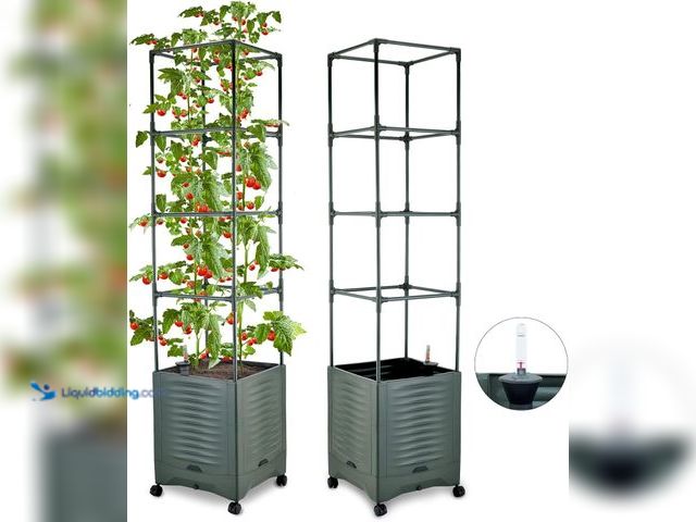 Lot 49-5549748 - Tomato Planter Pot Tomato Box Raised Garden Bed 56.5" Tall Self-Watering and Water Indicator Planter...