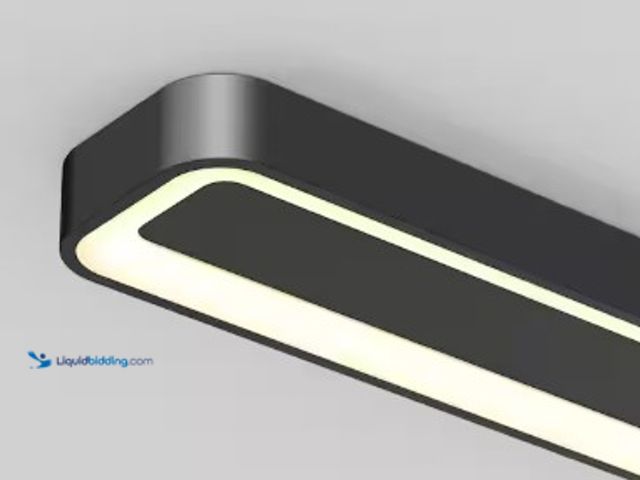 Lot 49-2025330 - Artika 5.98 in. Aiden Matte Black LED Flat Panel 30-Watt 5CCT Selected LED Integrated Linear Flat Pa...
