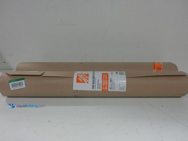 Lot 49-2026273 - Lot of (2). The Home Depot 3 ft. x 100 ft. Heavy Kraft Builder's Paper Drop Cloth, Model # 36X100HKB...