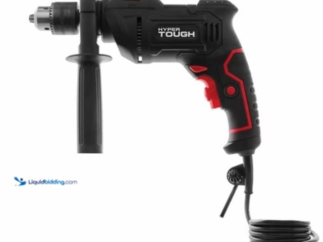 Lot 49-1625753 - Hyper Tough 6-Amp 1/2-inch Corded Hammer Drill, Keyed Chuck, 120 Volt, 0~3000/min, Model Number TD6H...