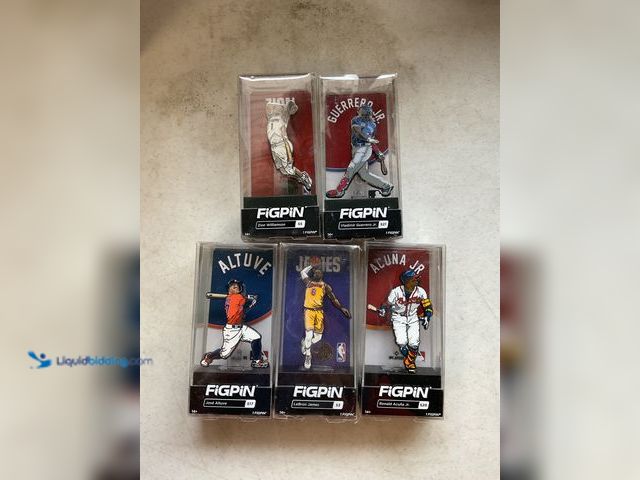 Lot 49-1505254 - COLLECTIBLE LOT OF 5 SPORT FIGPINS IN ORIGINAL BOXES INCLUDING JOSE ALTUVE, LEBRON JAMES, ZION WILLI...