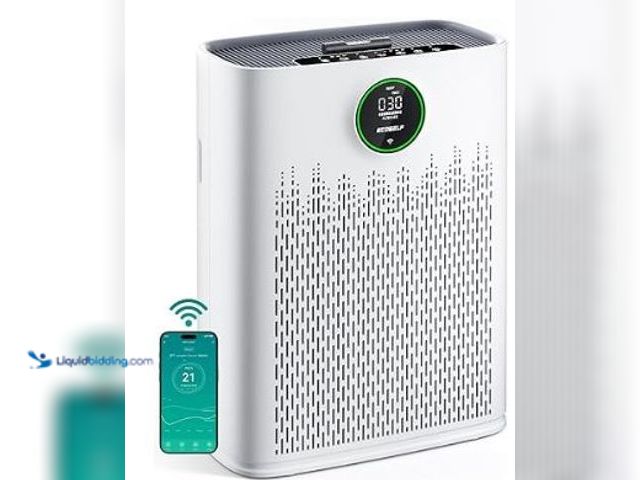 Lot 49-1513870 - Smart Air Purifier for Home Large Rooms, with Wi-Fi Control, Smart Mode, AQI Display, 22dB Sleep Mod...