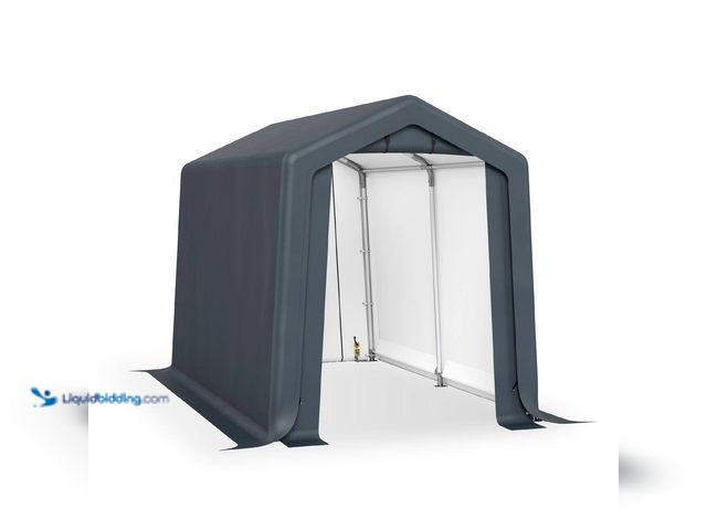 Lot 49-5433607 - PHI VILLA
6 ft. x 10 ft. x 7 ft. Carport Garage Storage Shed with Walls and Doors Galvanized Steel ...