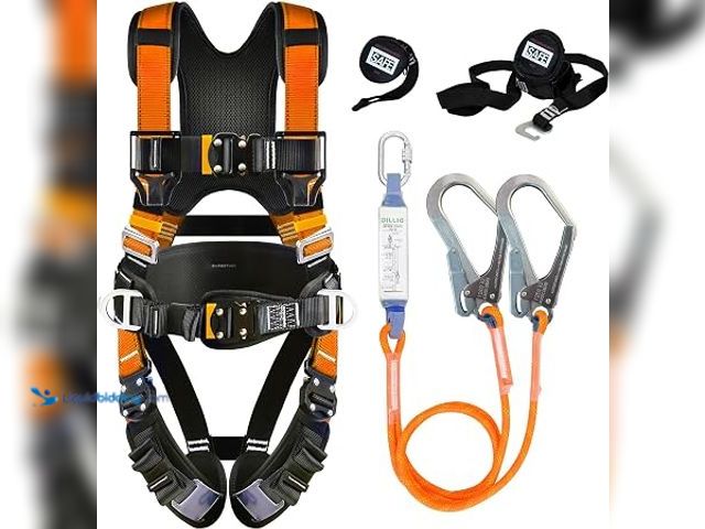 Lot 49-2025616 - DIJJIG Safety Harness Fall Protection Kit with Shock Absorbing Lanyard, Safety Straps, Quick Buckles...