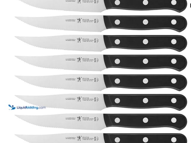 Lot 49-2020792 - HENCKELS Solution Steak Knives Set of 8, Razor-Sharp, Unused  Ref#LBRELIST